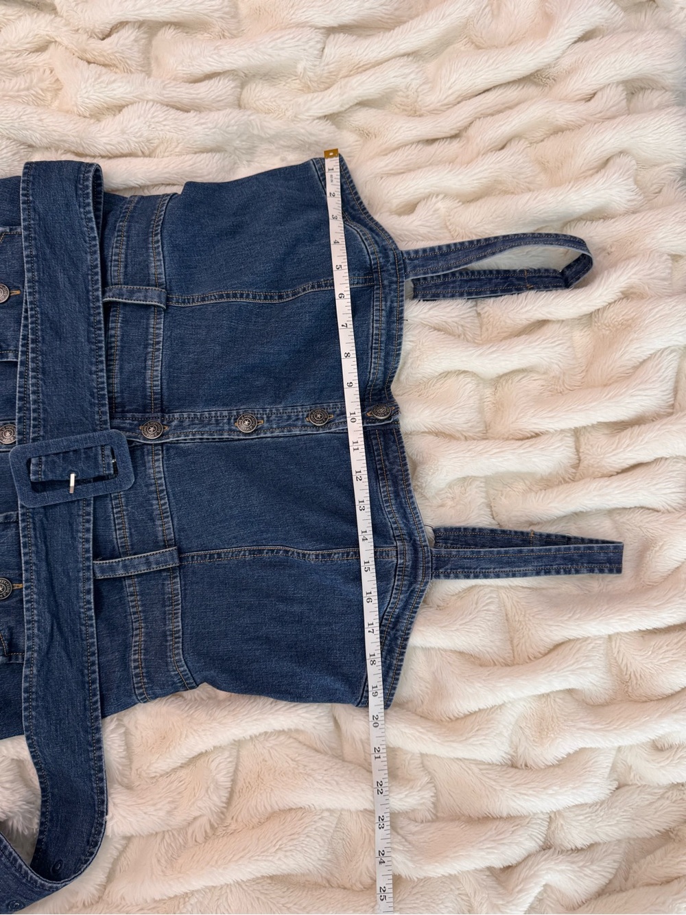 cinq a sept Dark Blue Denim Midi Dress with Belt - Picture 3 of 6